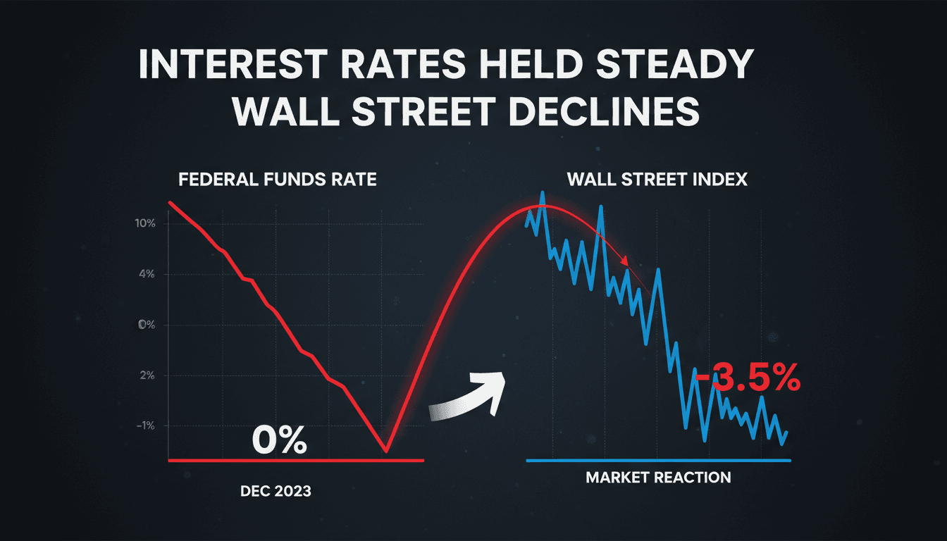 Federal Reserve building with financial market graphics