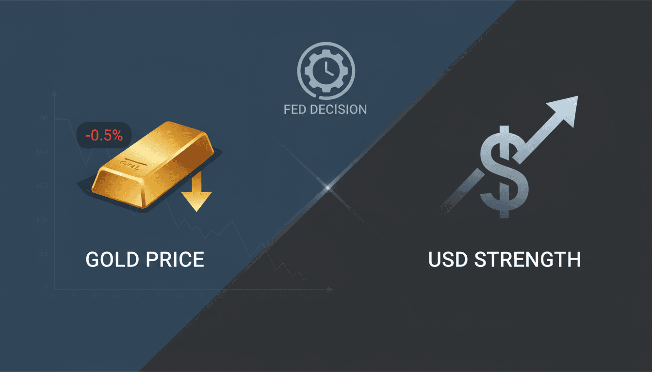 Gold bars with a rising dollar symbol in the background.