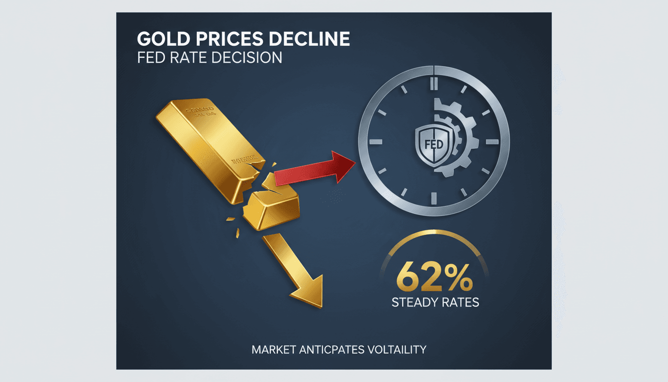 Gold bars with a fluctuating market graph in the background