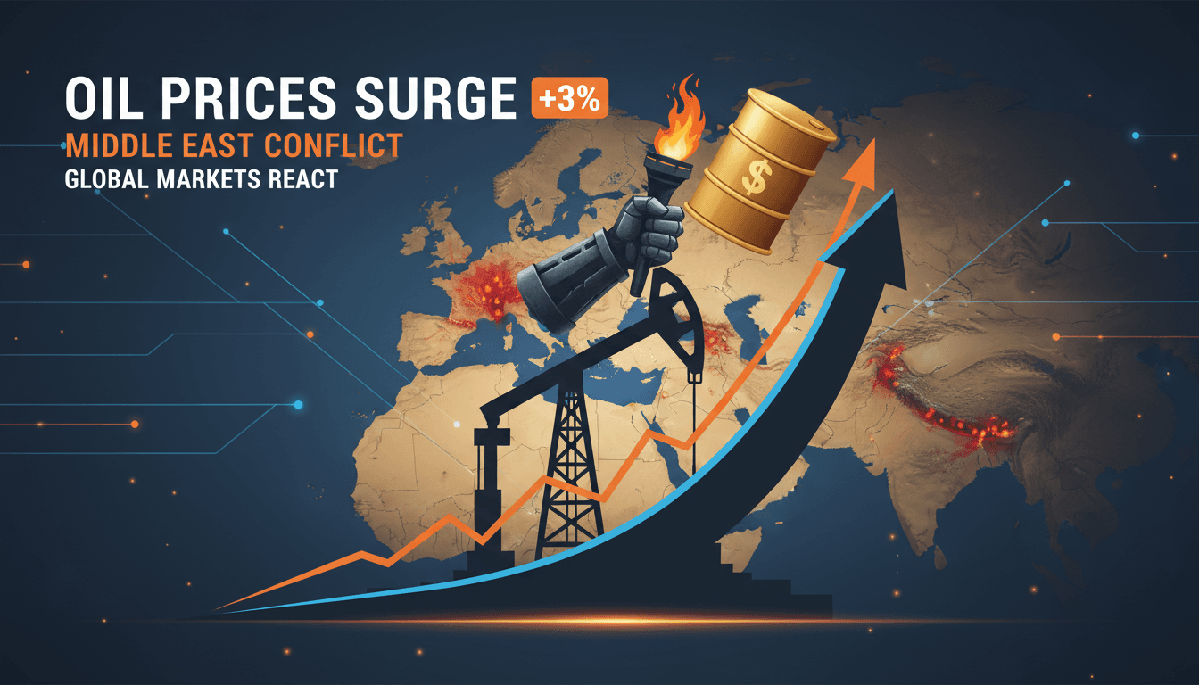 Oil prices surge over 3% amid renewed fighting in the Middle East