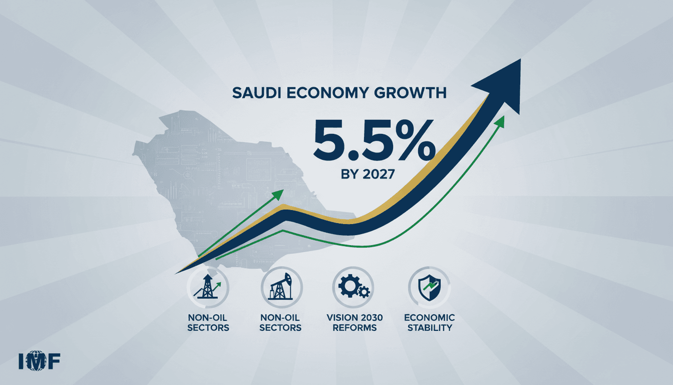 Graph showing projected growth of the Saudi economy by 2027