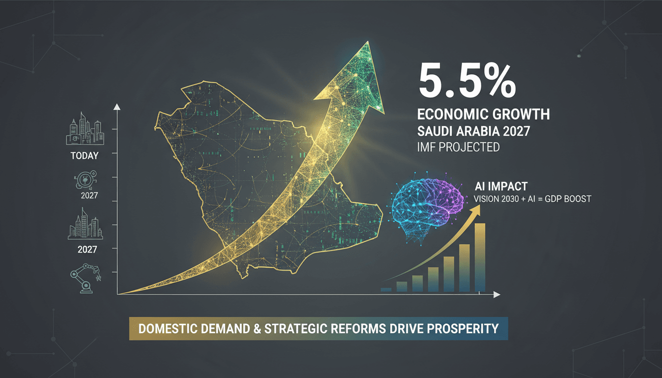Graph showing IMF's economic growth forecast for Saudi Arabia