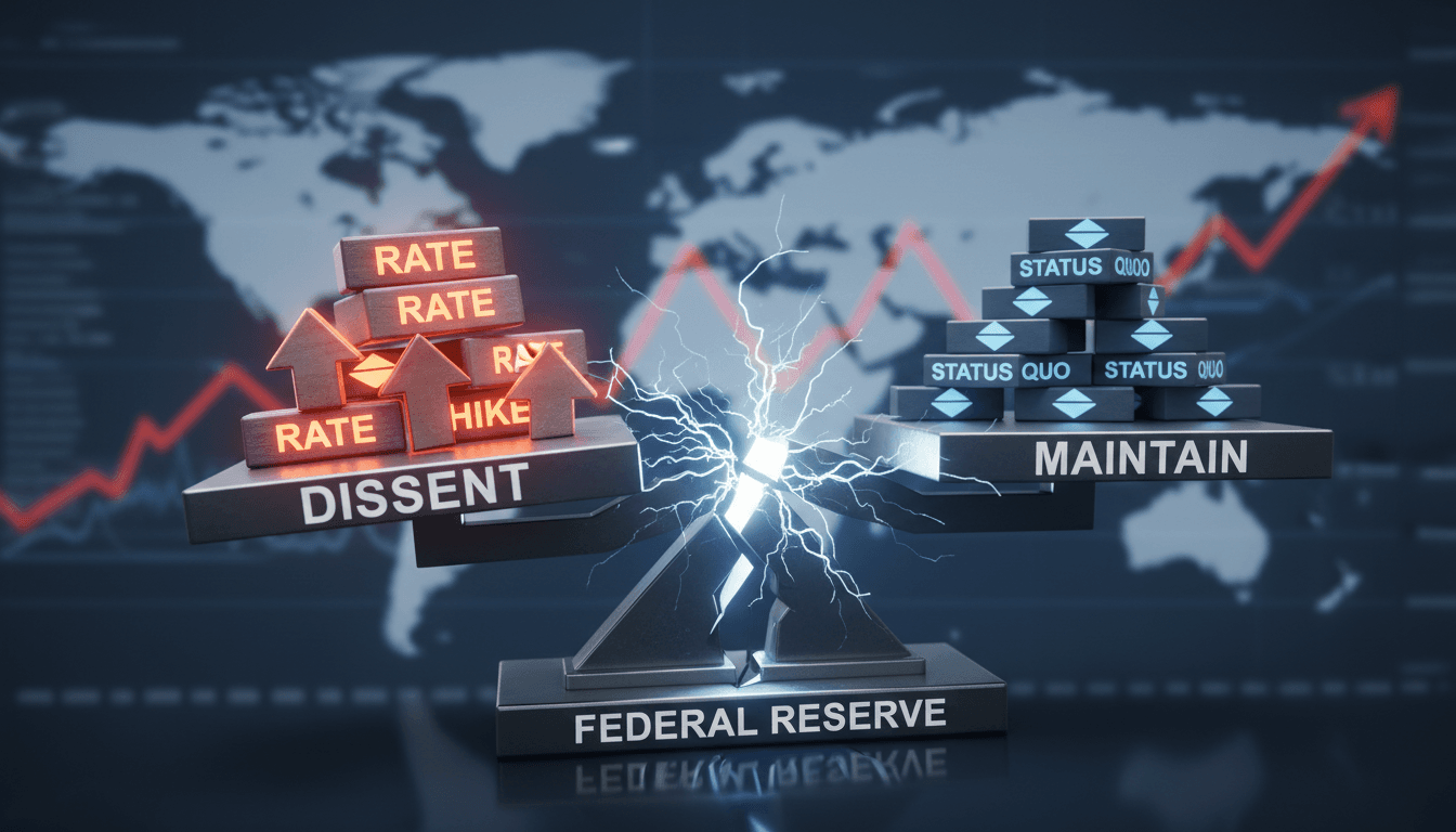 Federal Reserve building with a focus on interest rate discussions