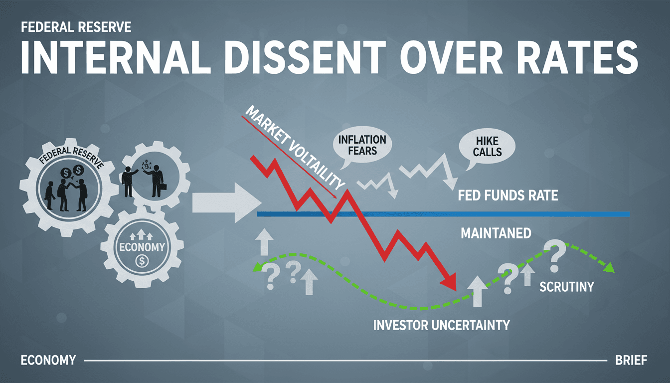 Federal Reserve building with financial charts overlay