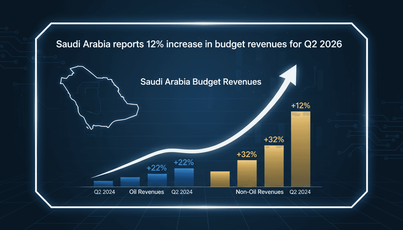 Graph showing Saudi Arabia's budget revenue growth in Q2 2026