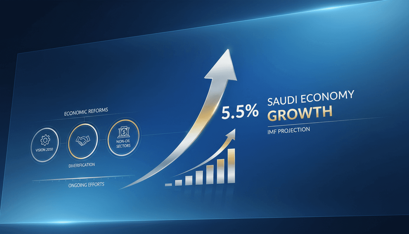 Graph showing projected growth of the Saudi economy by 2027