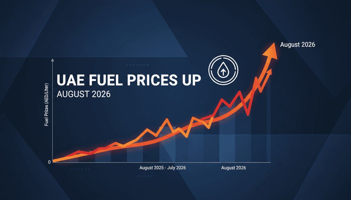 Fuel price increase announcement for UAE in August 2026