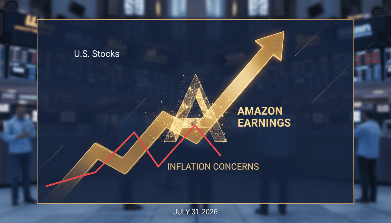 U.S. stock market performance with Amazon's earnings impact