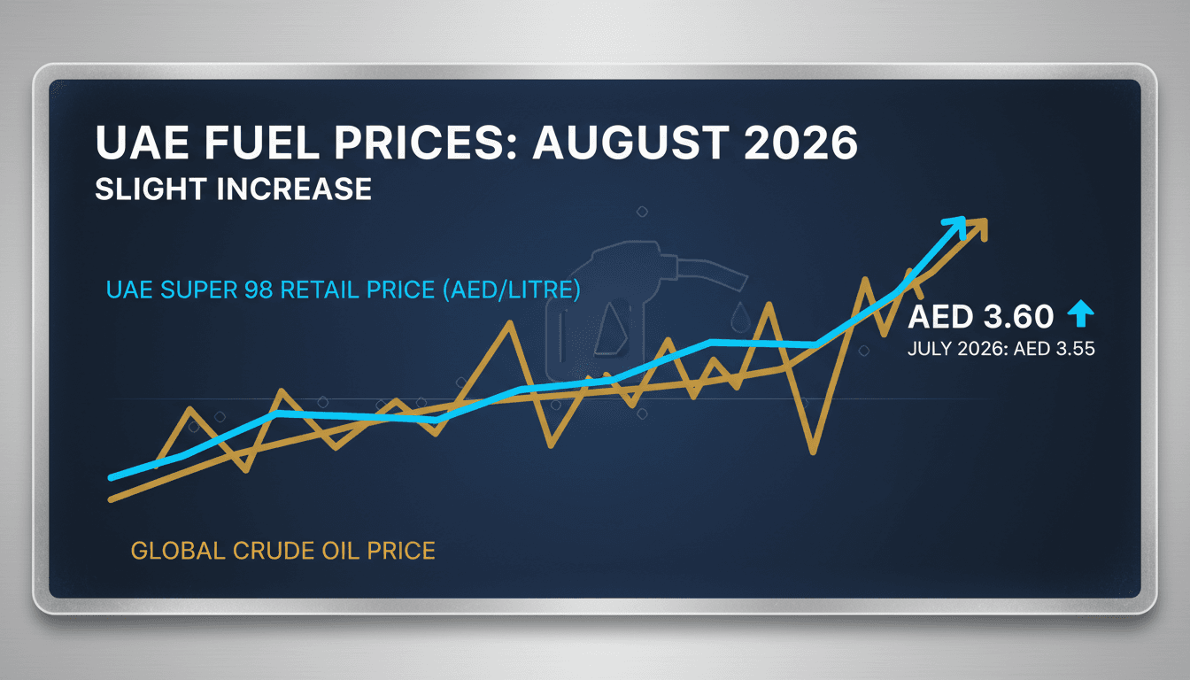 Fuel price increase announcement in the UAE for August 2026