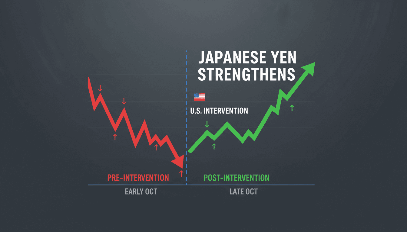 U.S. government intervention in foreign exchange market impacting Japanese yen