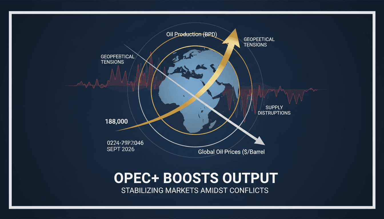 OPEC+ meeting discussing oil production increase amidst geopolitical tensions