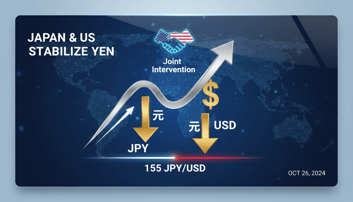 Graph showing yen performance against the dollar post-intervention