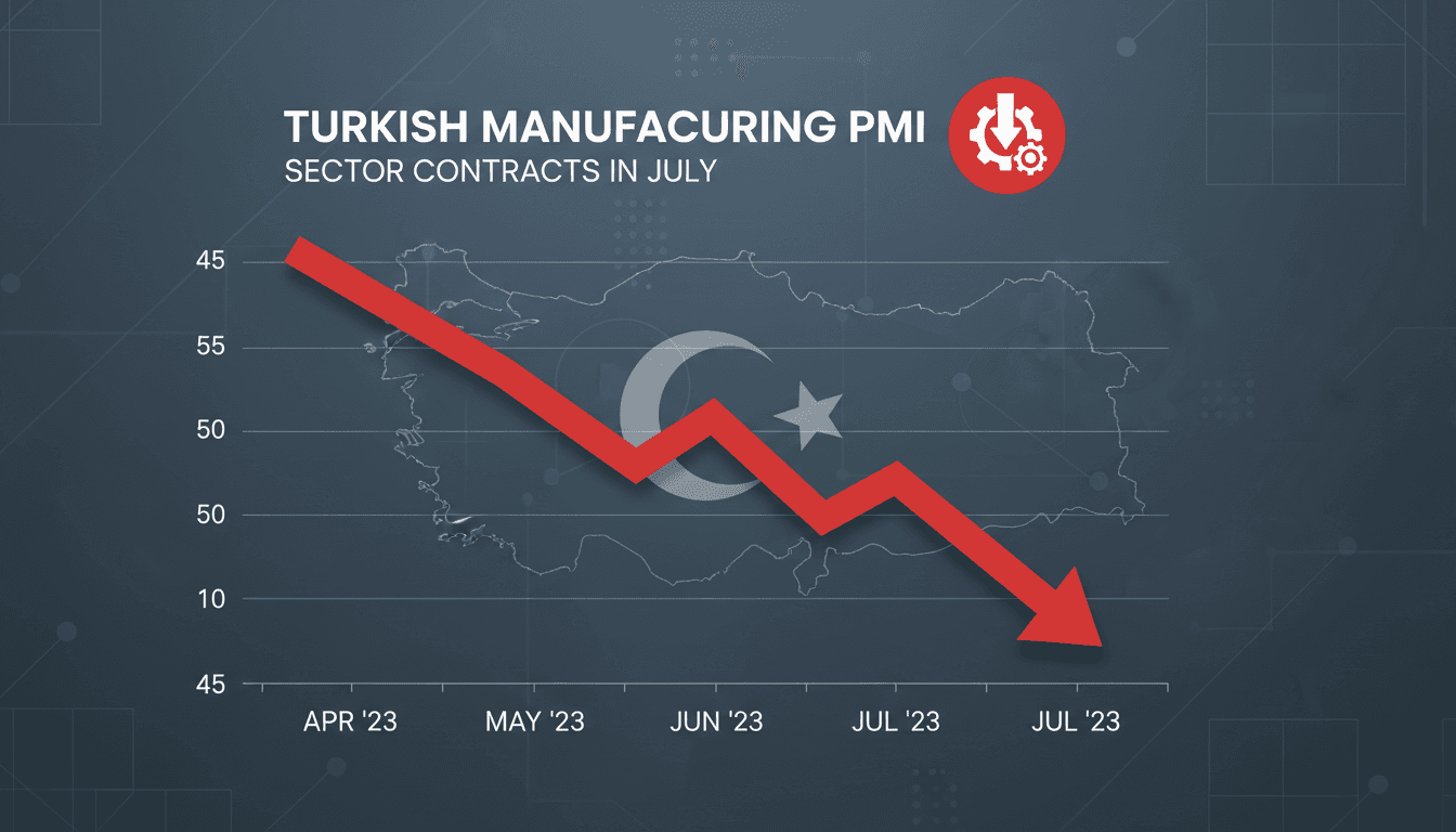 Graph showing the decline in Turkey's manufacturing sector PMI data