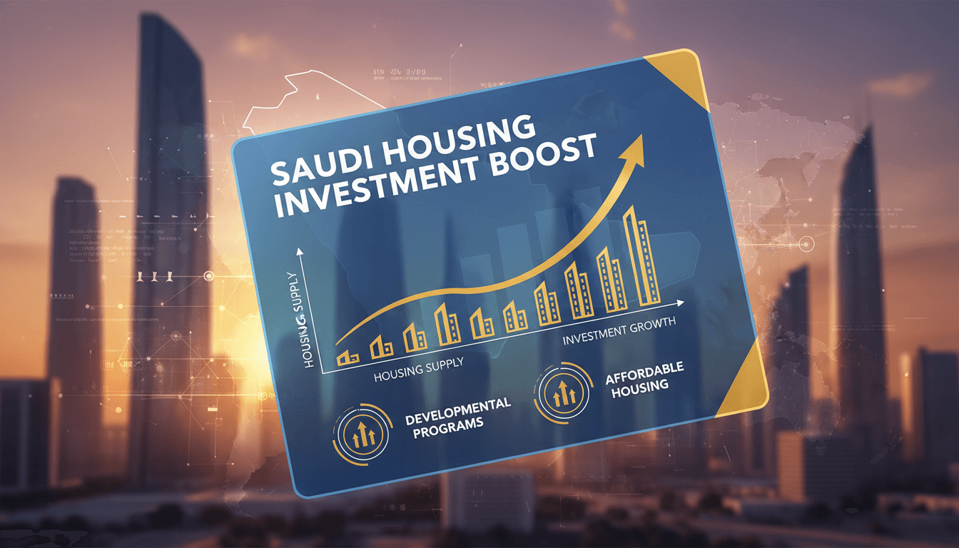 Saudi Arabia skyline with housing developments in focus