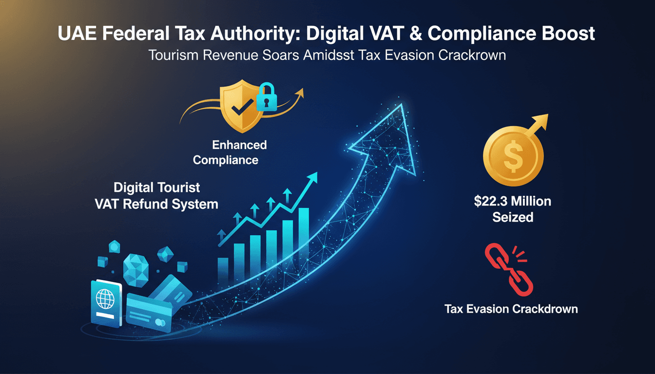 Infographic showing the expansion of the UAE's Digital Tourist VAT Refund System