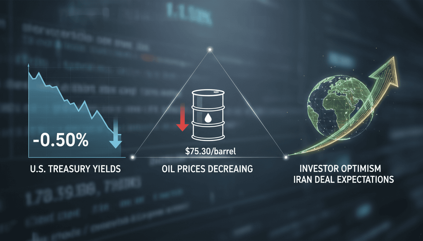U.S. Treasury yields and oil prices analysis graphic