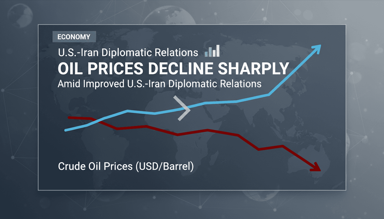 Graph showing the decline in oil prices linked to U.S.-Iran diplomatic efforts