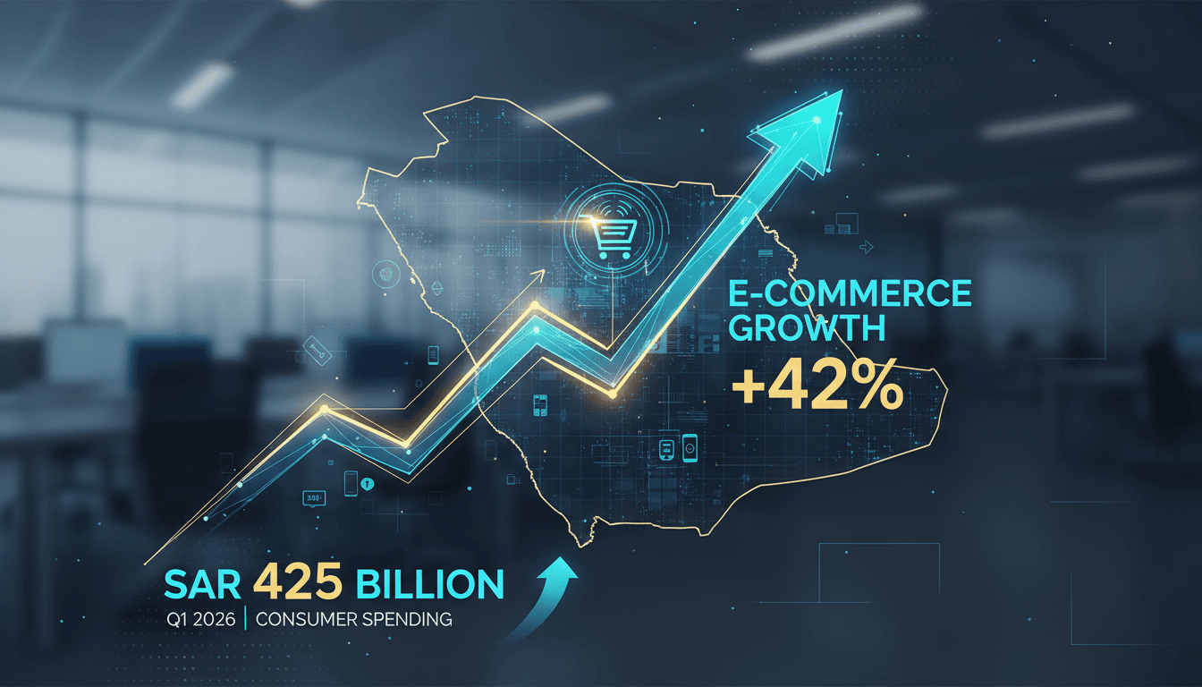 Graph showing the rise of consumer spending and e-commerce in Saudi Arabia
