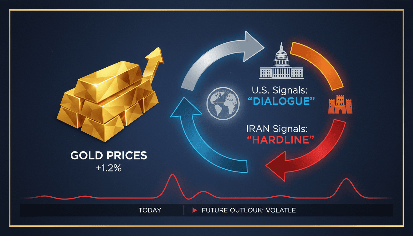 Gold bars with fluctuating price graphs in the background