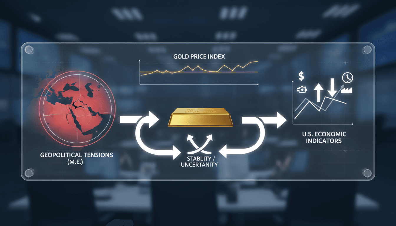 Gold prices remain stable amid Middle East tensions and U.S. economic uncertainty
