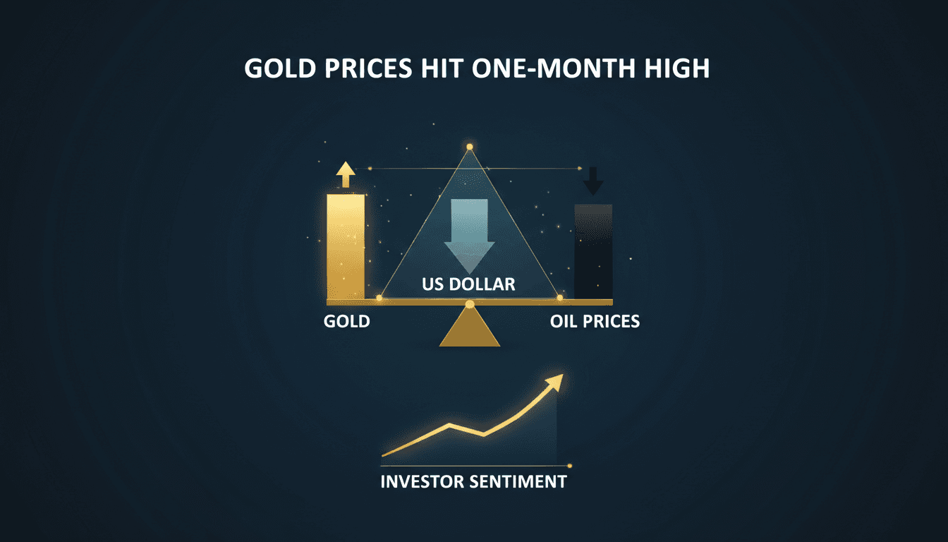 Gold bars with fluctuating market graphs in the background.