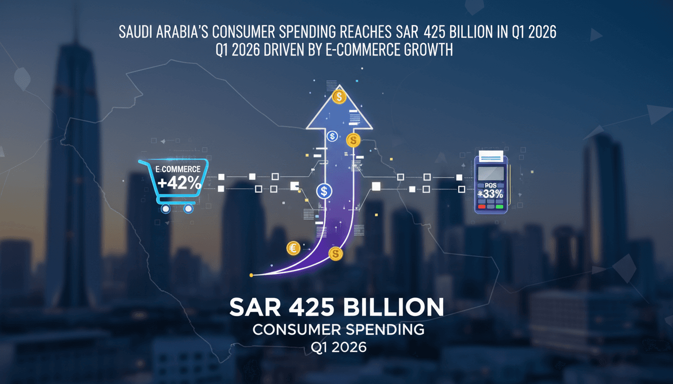 Graph showing the increase in consumer spending and e-commerce in Saudi Arabia