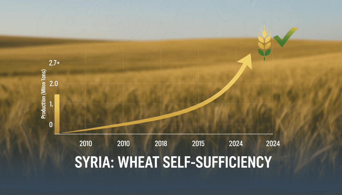 Syria achieves self-sufficiency in wheat production for the first time since 2010