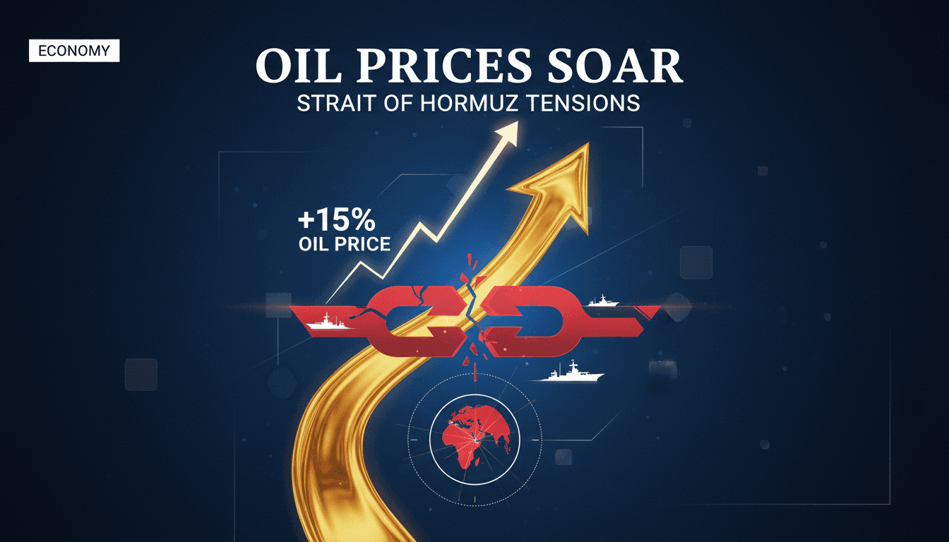 Oil prices rising due to geopolitical tensions in the Strait of Hormuz