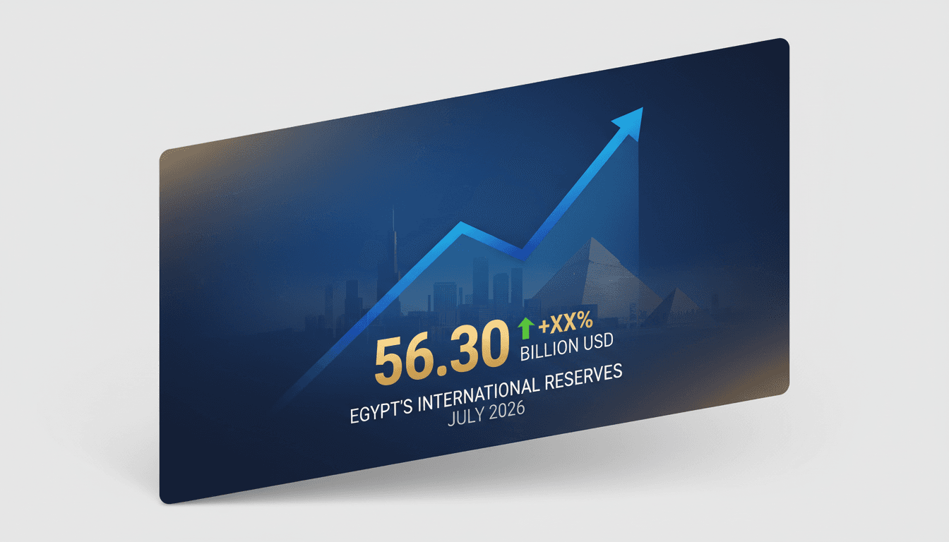 Graph showing the increase in Egypt's international reserves in July 2026.