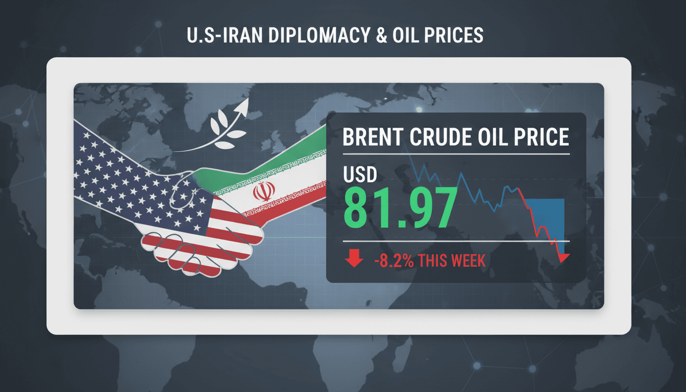 Graph showing Brent crude oil price fluctuations amid U.S.-Iran negotiations