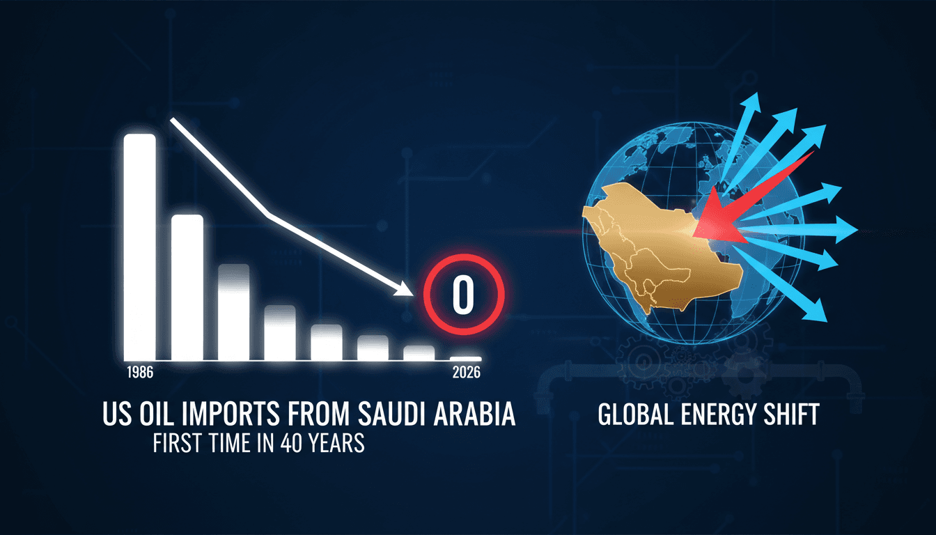 US records zero oil imports from Saudi Arabia for the first time in 40 years