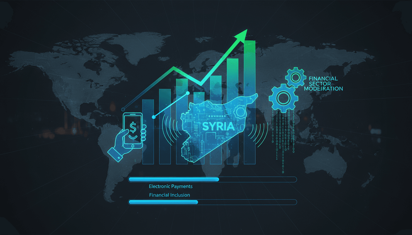 A visual representation of financial modernization efforts in Syria.