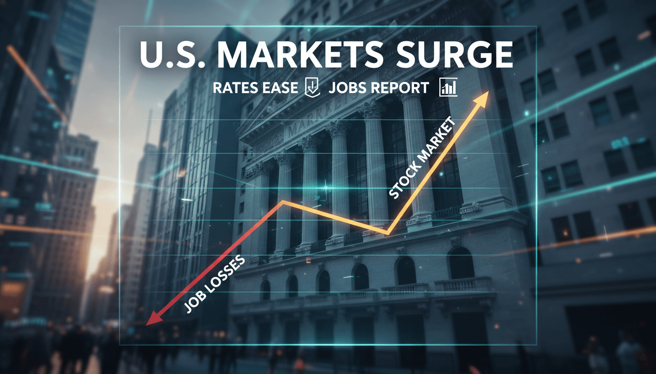 U.S. stock markets hit record highs amid easing interest rate concerns