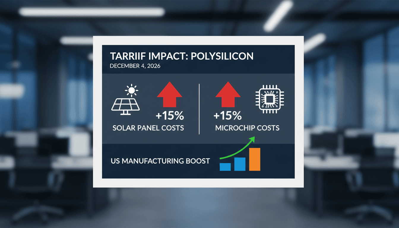 Trump imposes 15% tariff on imported polysilicon to strengthen US manufacturing