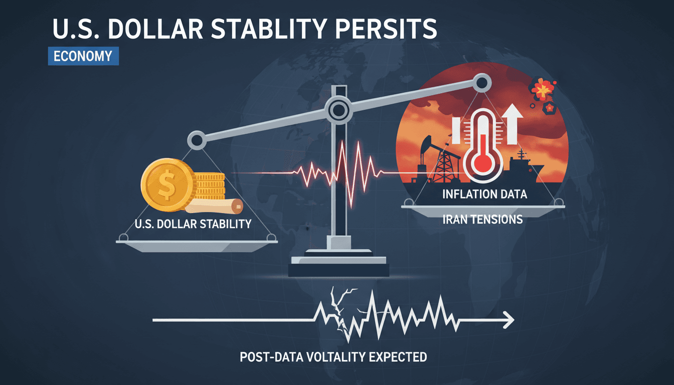 A visual representation of U.S. dollar stability amidst inflation data anticipation.