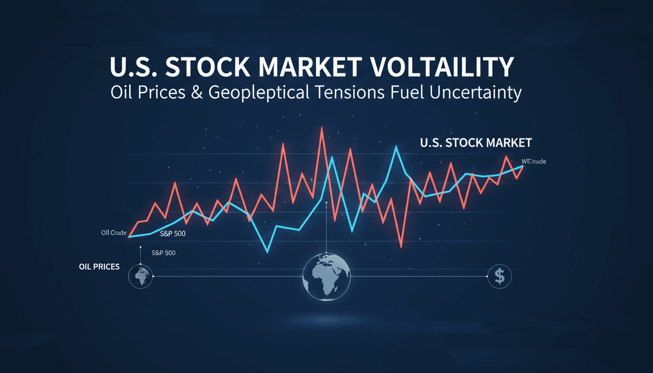 U.S. stock market trends influenced by oil price changes and geopolitical events.