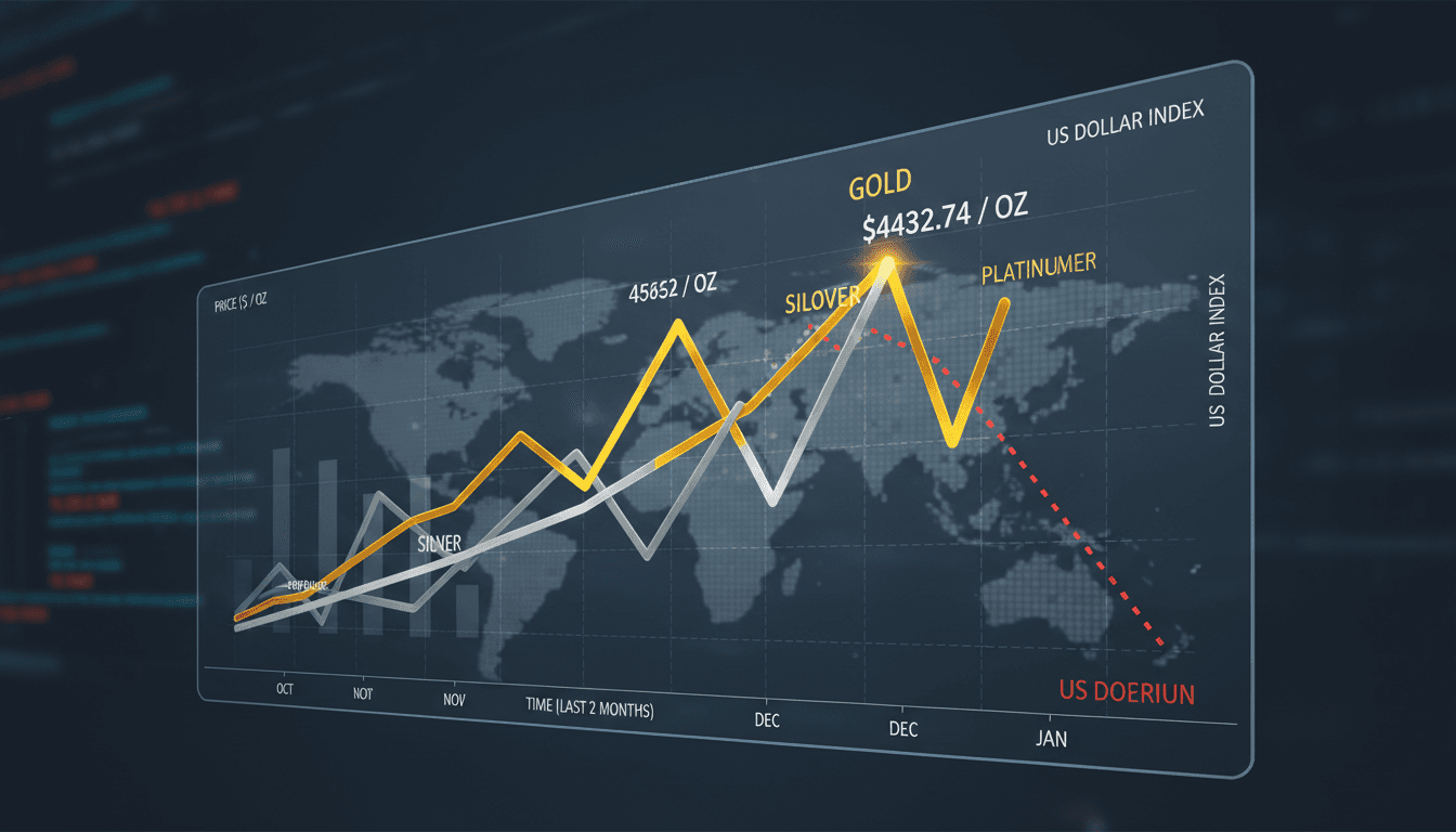 Gold bars with fluctuating price graphs in the background