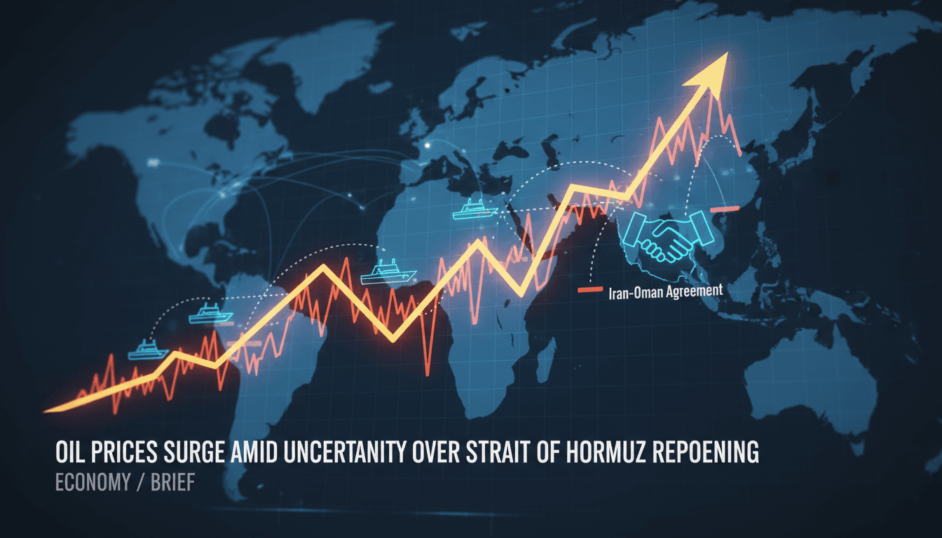 Oil prices surge amid uncertainty over Strait of Hormuz reopening