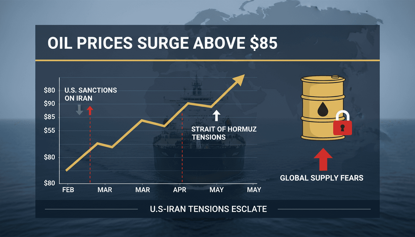 Oil prices rising due to geopolitical tensions in the Strait of Hormuz