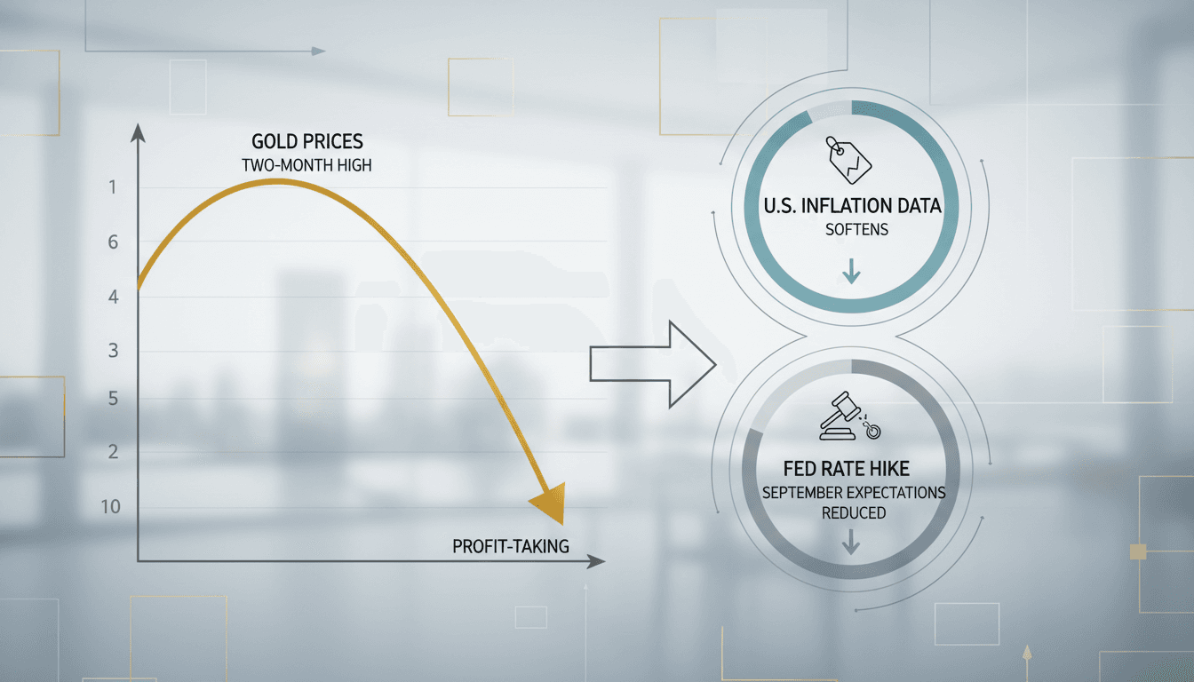 Gold bars with fluctuating price graphs in the background.