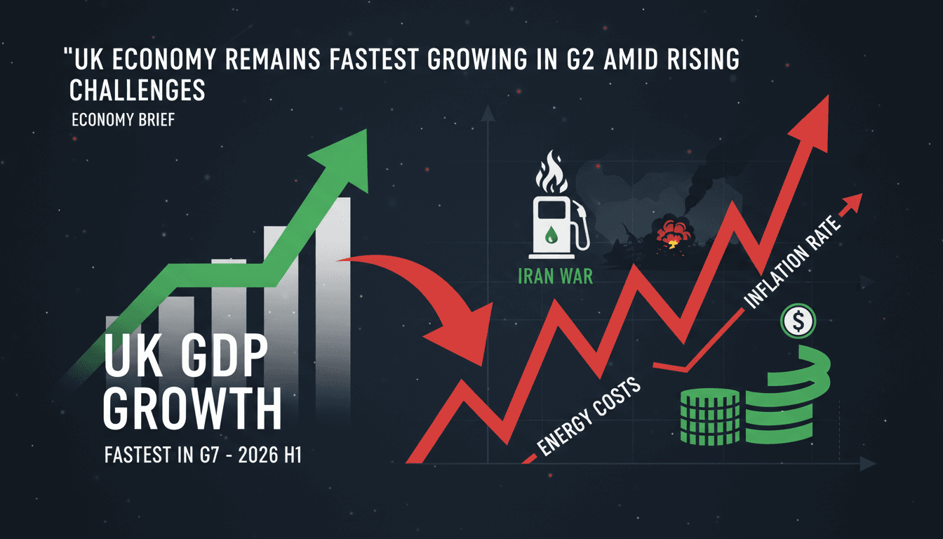 Graph showing UK economic growth compared to G7 nations