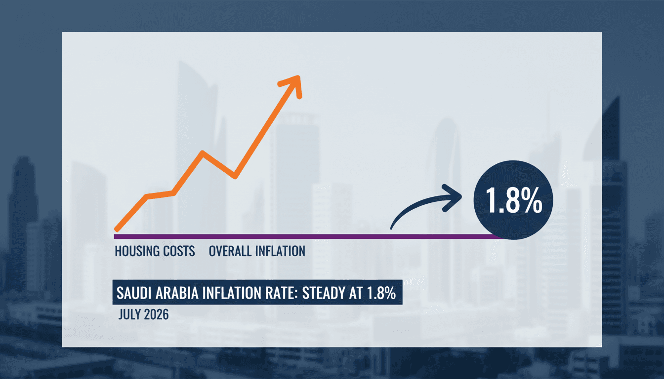 Graph showing Saudi Arabia's inflation trends and housing cost impacts