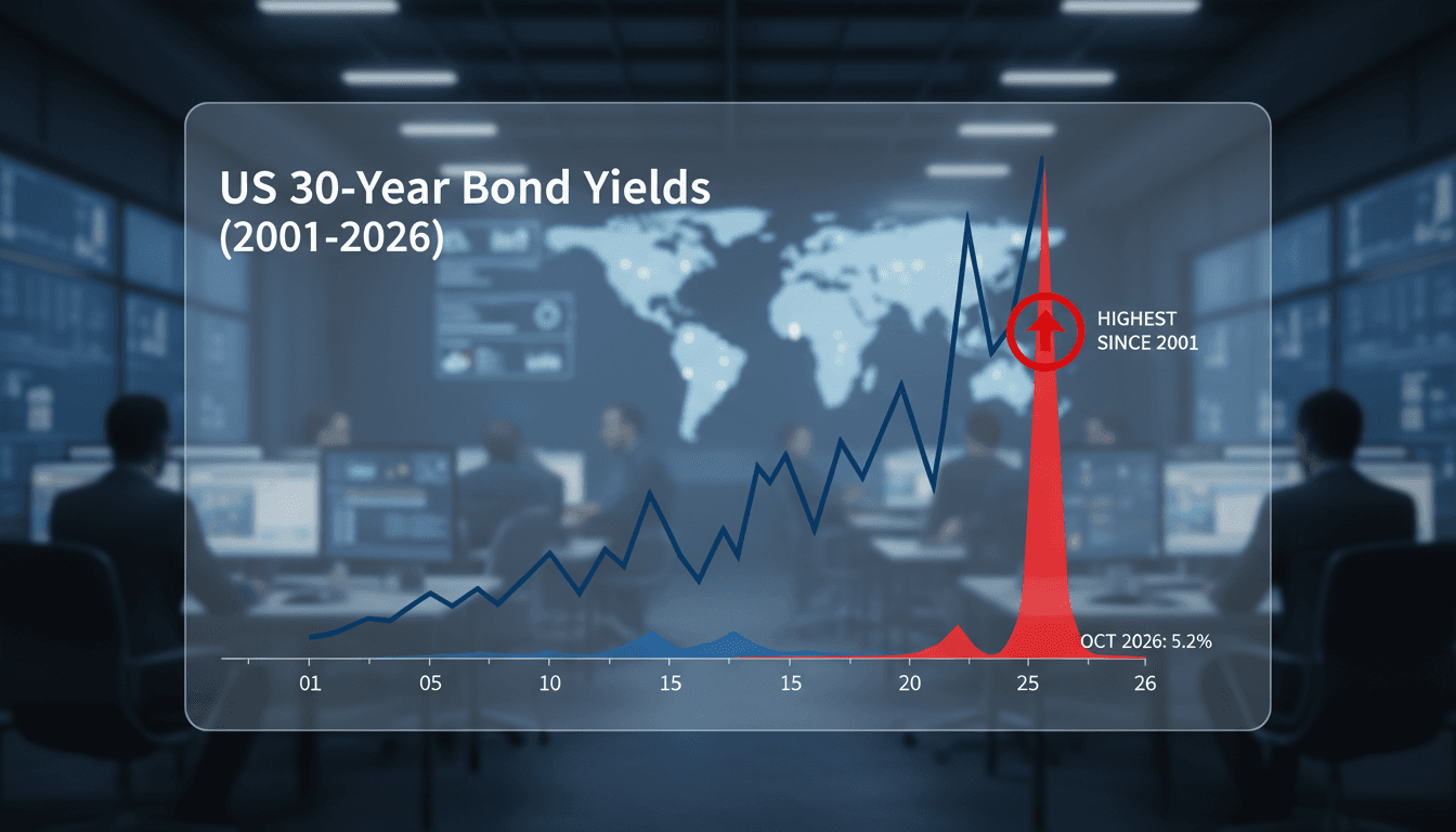Graph showing the rise in US 30-year bond yields since 2001