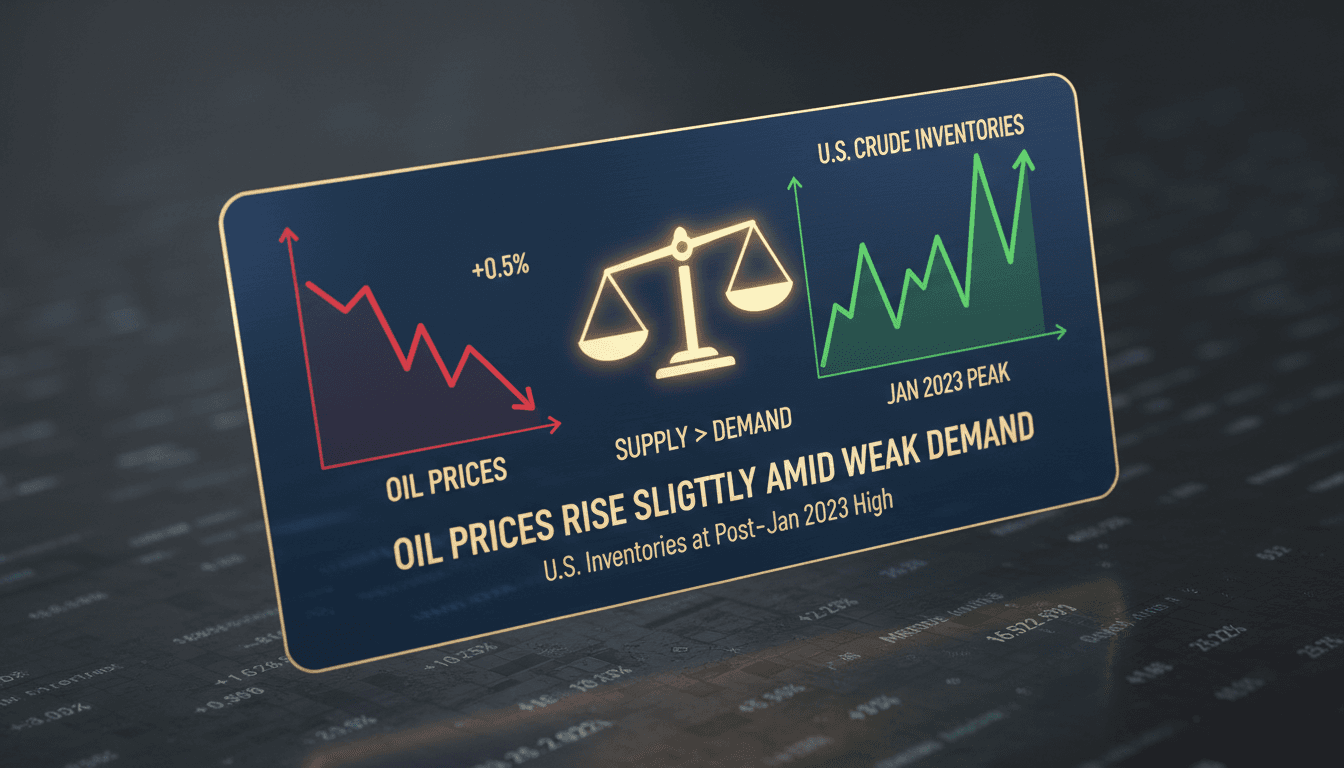 Graph showing the rise in oil prices alongside U.S. crude inventory levels.