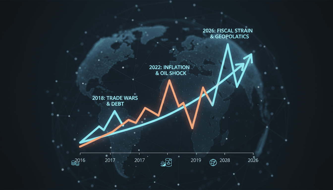 A chart showing the rise in global bond yields, highlighting fiscal debt and inflation pressures.