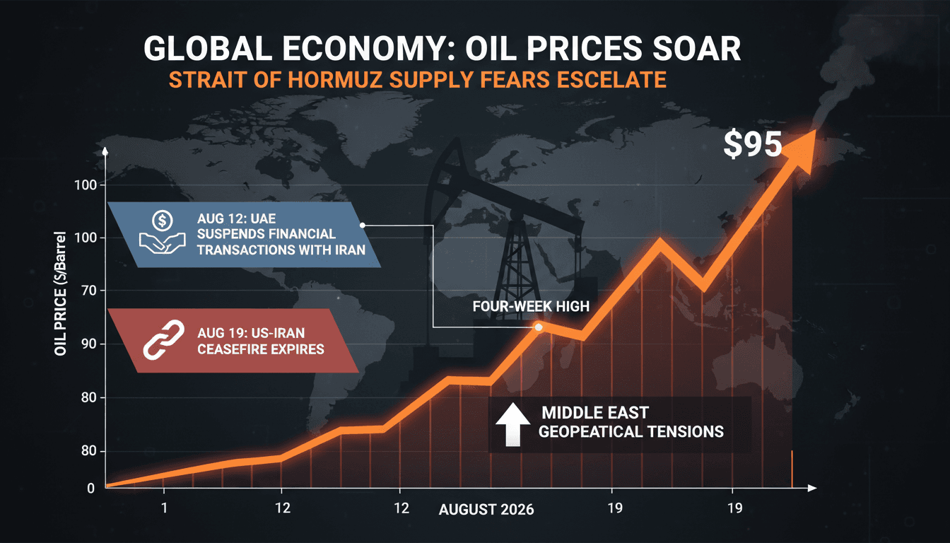 Oil Prices Rise to Four-Week High Amid Middle East Geopolitical Tensions
