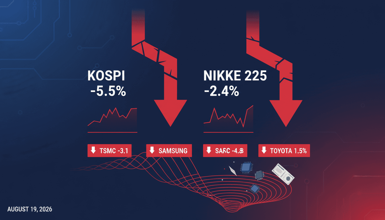 South Korean and Japanese Equity Markets Plunge Amid Semiconductor Selloff and Rising Bond Yields