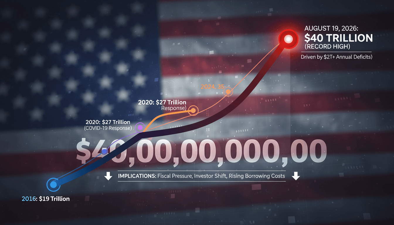 U.S. National Debt Exceeds $40 Trillion for the First Time