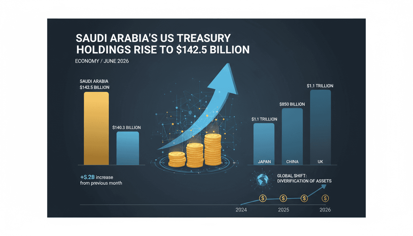 Saudi Arabia's US Treasury Holdings Rise to $142.5 Billion