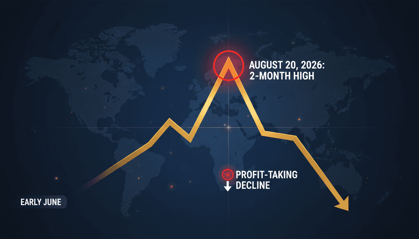 Gold Prices Decline Following Profit-Taking After Two-Month High